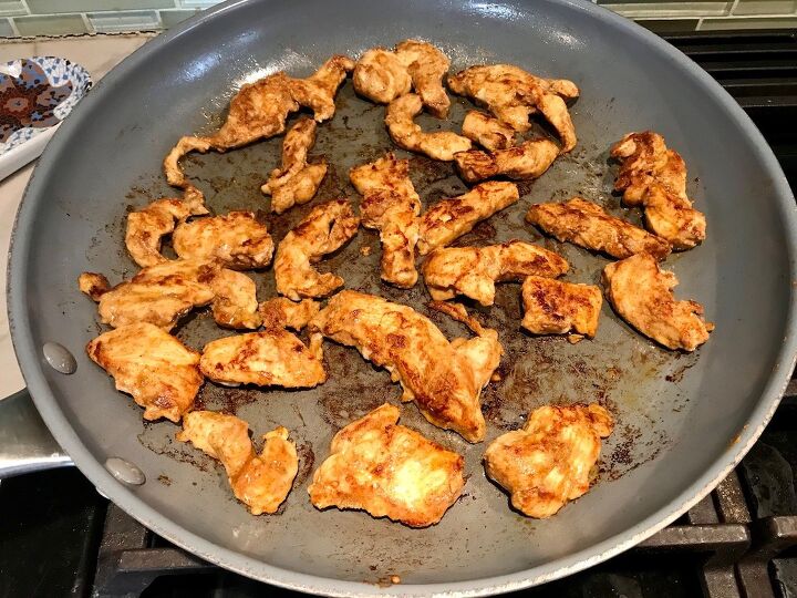 mexican marinated chicken and rice skillet, MExican Marinated Chicken pieces cooking in a skillet