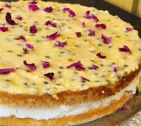 Sponge Cake With Passionfruit Icing