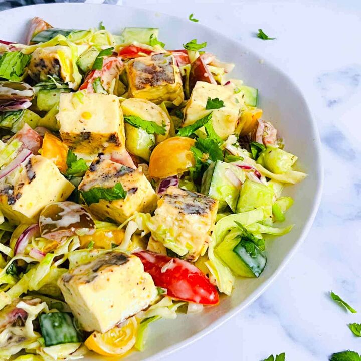 grilled paneer salad, Grilled paneer salad