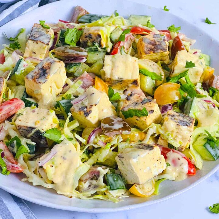 grilled paneer salad, Grilled paneer salad