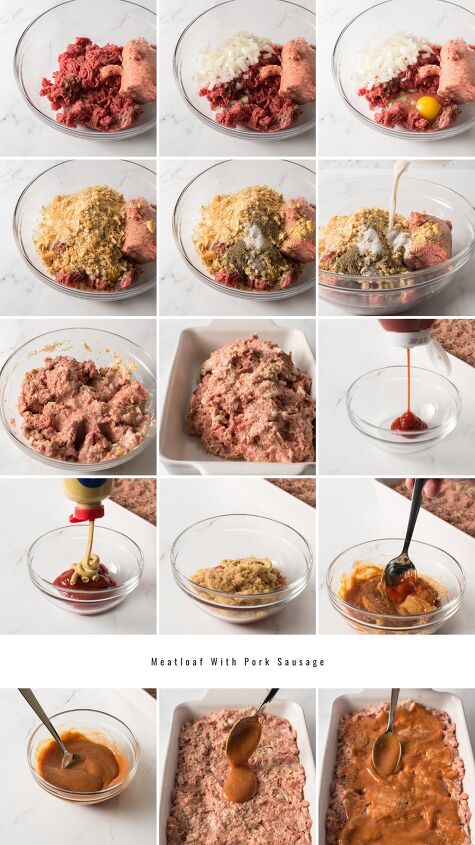 meatloaf with pork sausage, Easy meatloaf made with ground pork sausage onions and spices