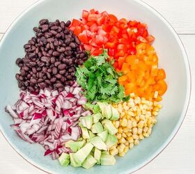 cowboy caviar recipe two ways wine pairings, Cowboy caviar ingredients in a bowl