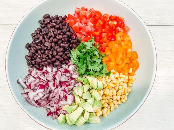 cowboy caviar recipe two ways wine pairings, Cowboy caviar ingredients in a bowl