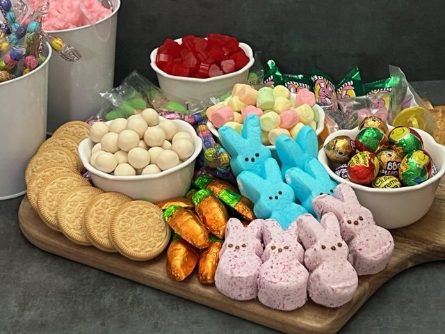 easter charcuterie candy board