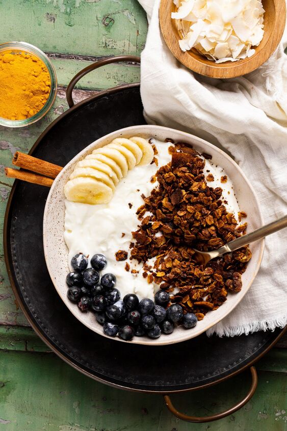 easy turmeric spiced granola, Granola is the perfect addition to your morning breakfast