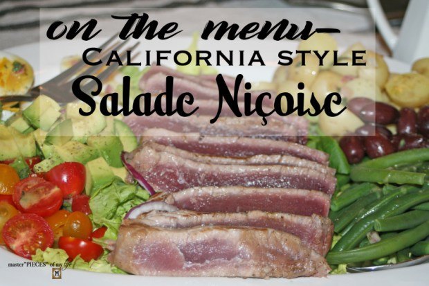 on the menu california style salade nicoise, CA style nicoise salad