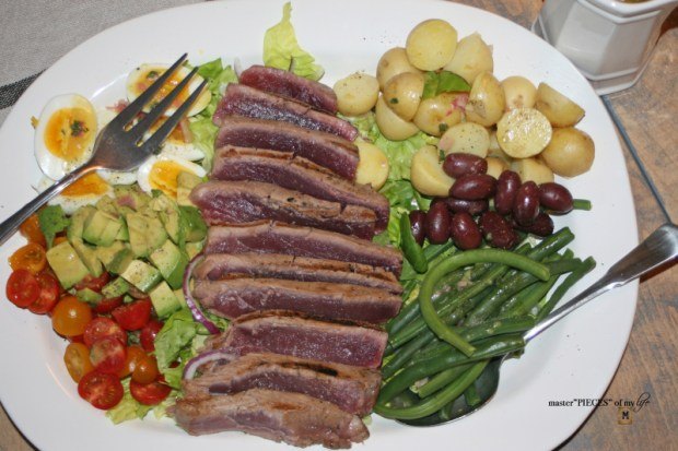 on the menu california style salade nicoise, CA style nicoise salad 6