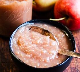 easy instant pot applesauce recipe, Instant pot applesauce in a bowl with a jar of appleasauce and some fresh apples