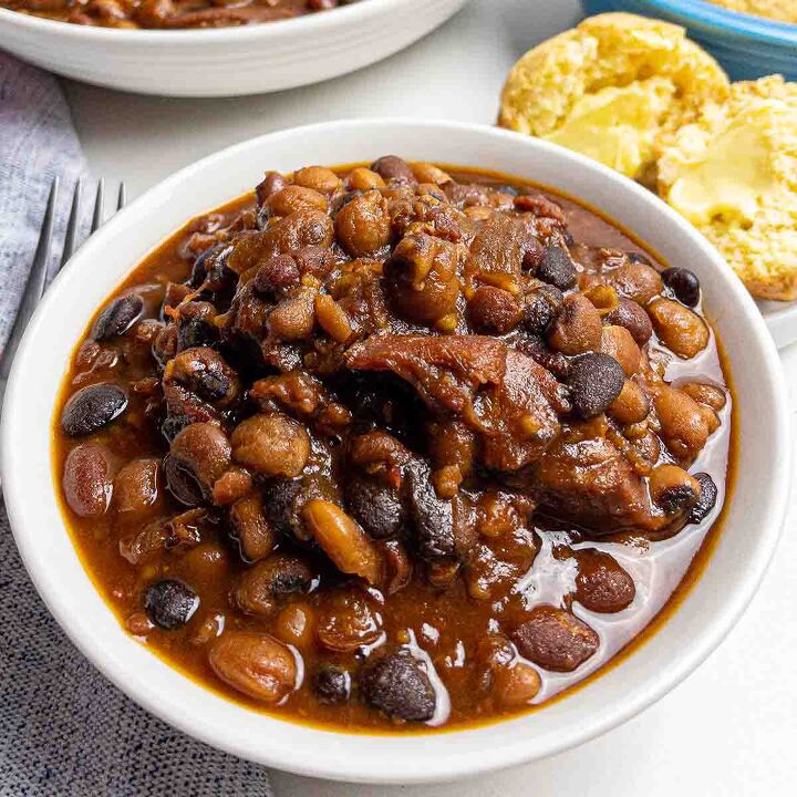 dr pepper crock pot ribs, slow cooker baked beans with ham