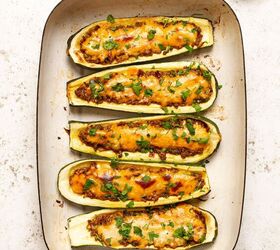 stuffed courgettes with lamb mince, Grilling the courgettes