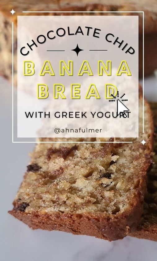 chocolate chip banana bread with greek yogurt