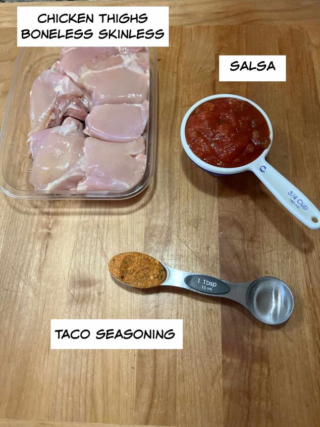 instant pot salsa chicken only 3 ingredients, ingredients chicken taco seasoning and salsa