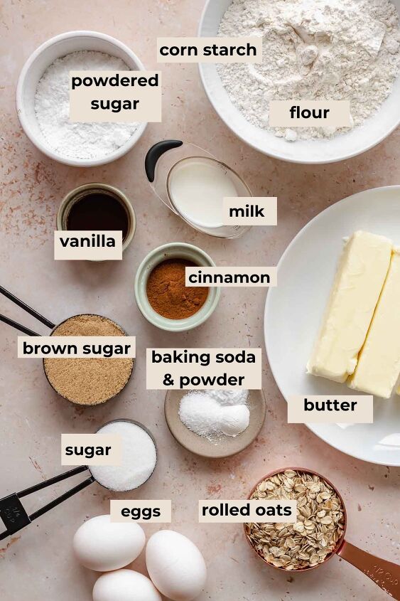 cinnamon coffee cake cookies, Ingredients for coffee cake cookies