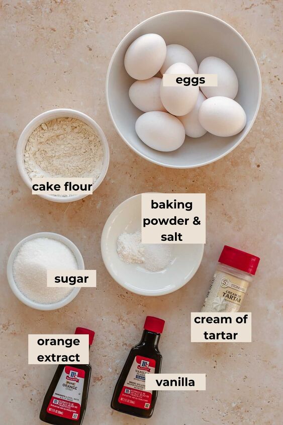 daffodil cake, Ingredients for daffodil cake