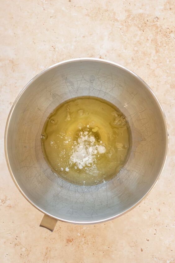 daffodil cake, Egg whites and cream of tartar in a mixing bowl