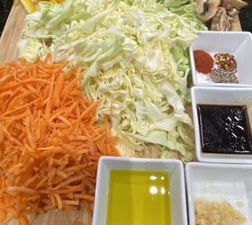 Asian Carrot, Cabbage and Mushrooms Recipe