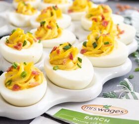 easy deviled eggs two different ways, Bacon makes everything better yum