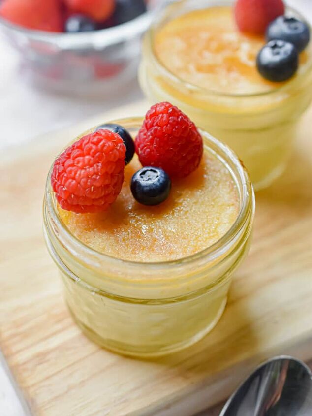 simple steamed instant pot asparagus, A close up of one of the Instant Pot Creme Brulee pots