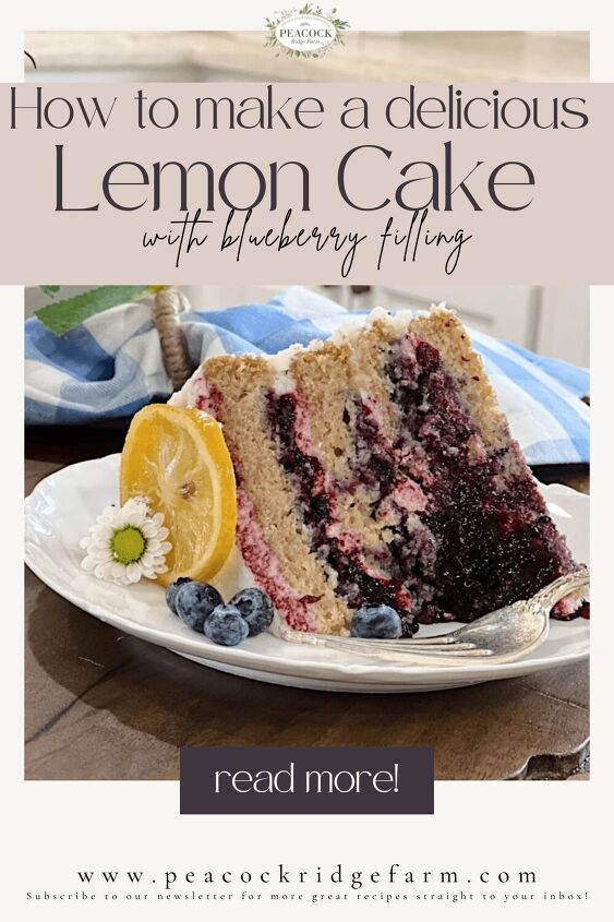 how to make a beautiful lemon cake with blueberry filling