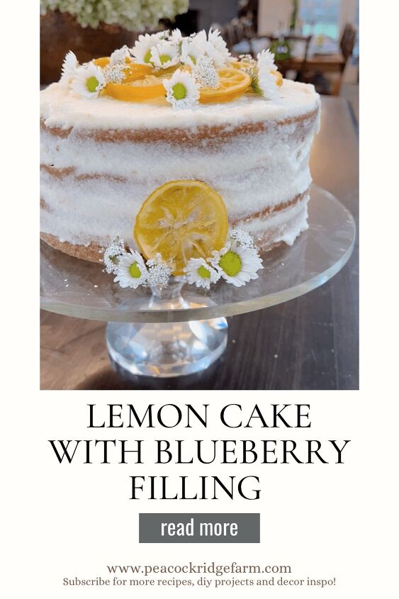 how to make a beautiful lemon cake with blueberry filling