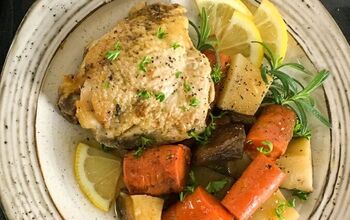 Slow Cooker Rosemary Lemon Chicken Thighs - Eat Mediterranean Food