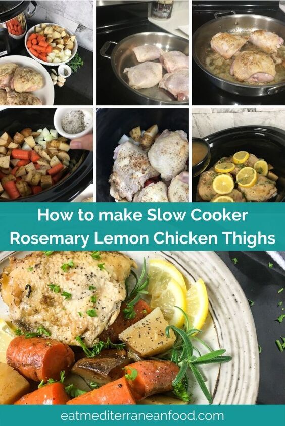 slow cooker rosemary lemon chicken thighs eat mediterranean food
