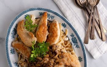 Chicken & Mushrooms W/Goat Cheese Pasta