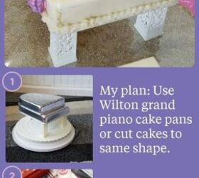 grand piano cake, step by step instructions of Grand piano cake