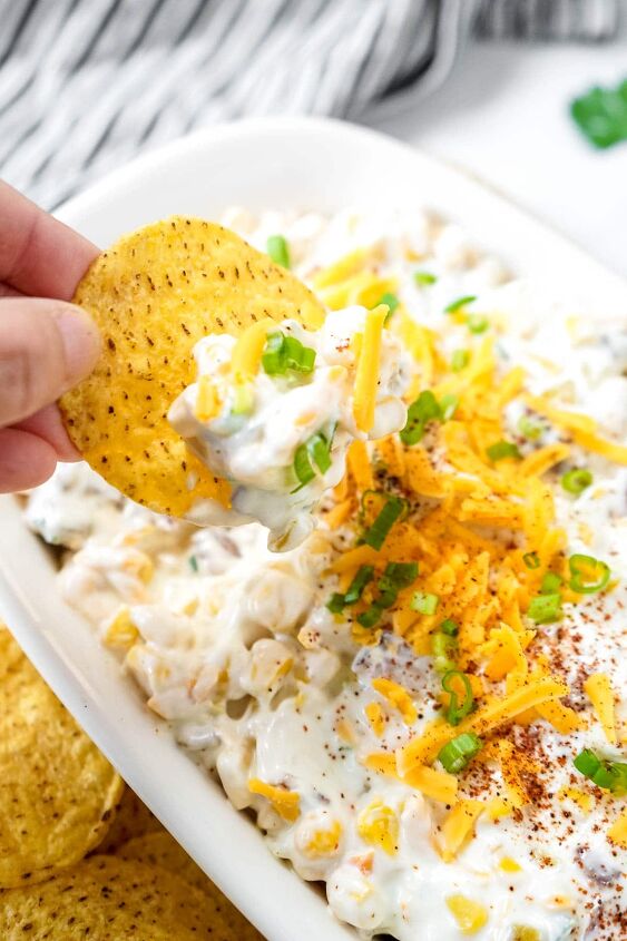 crispy air fryer chicken wings with cornstarch, Bacon and Corn Crack Dip