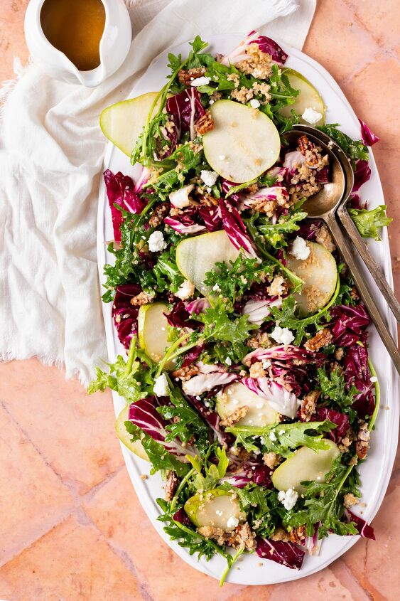 radicchio pecan salad, This vibrant salad features radicchio baby kale Bartlett pears pecans and goat cheese