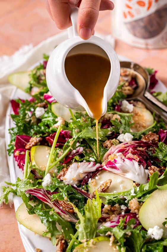 radicchio pecan salad, The maple vinaigrette is the perfect sweet flavorful dressing for this radicchio salad