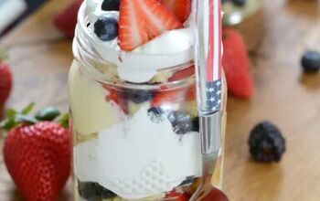 Mason Jar Patriotic Berry Trifles