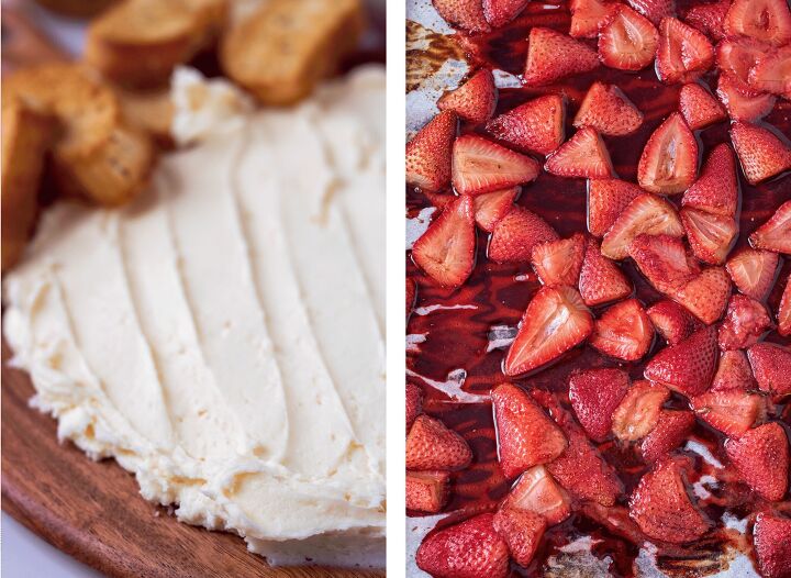 whipped brie with roasted strawberries