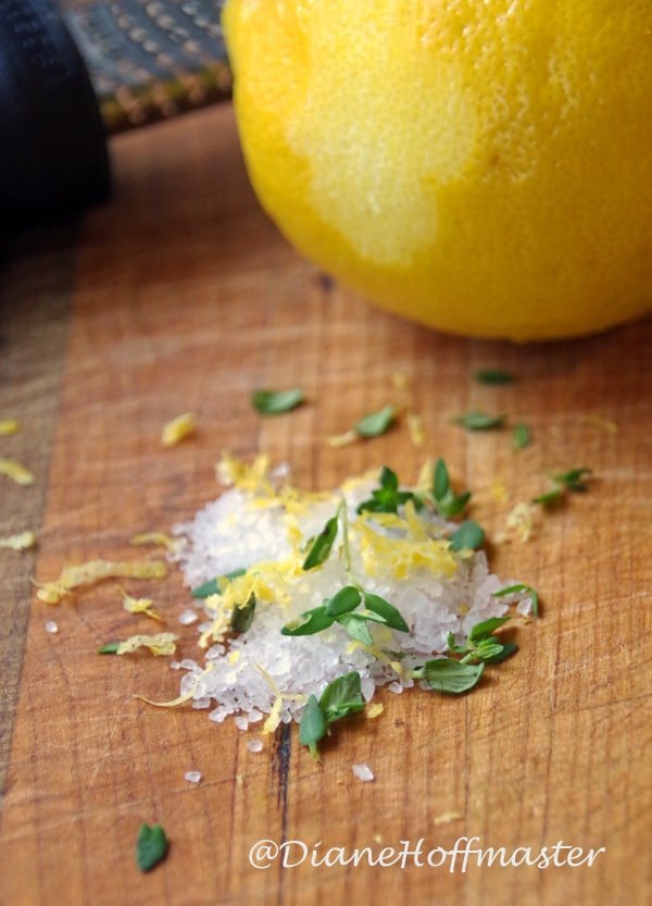 Lemon and Thyme Salt Recipe and how to make infused sea salt
