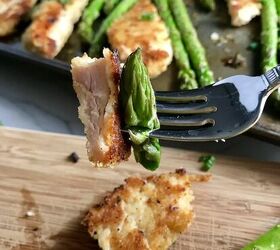 one pan baked chicken and asparagus with parmesan