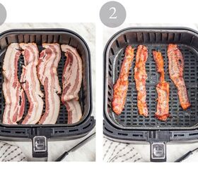 how to cook bacon in the air fryer, Steps showing how to cook bacon in the air fryer