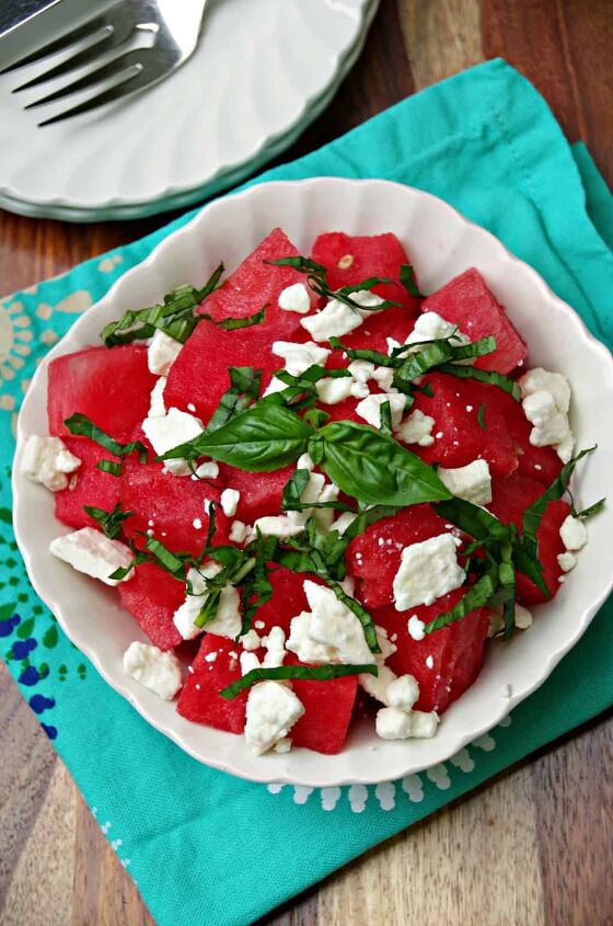 Watermelon Salad Recipe with Basil and Feta