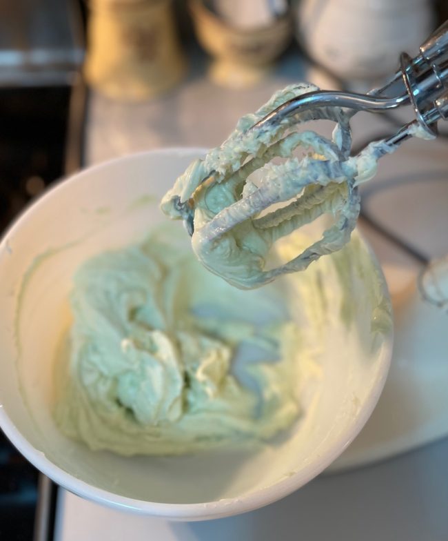 three quick easy dessert ideas, Mixing bowl with key lime cream cheese mix