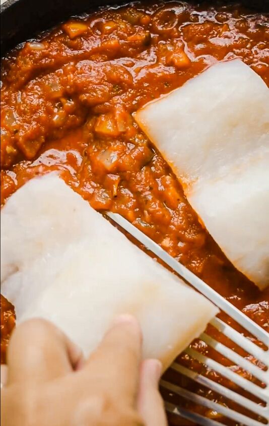 baked fish in tomato sauce, Baked Cod