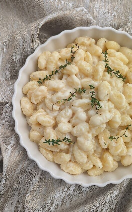 gnocchi with creamy white wine sauce