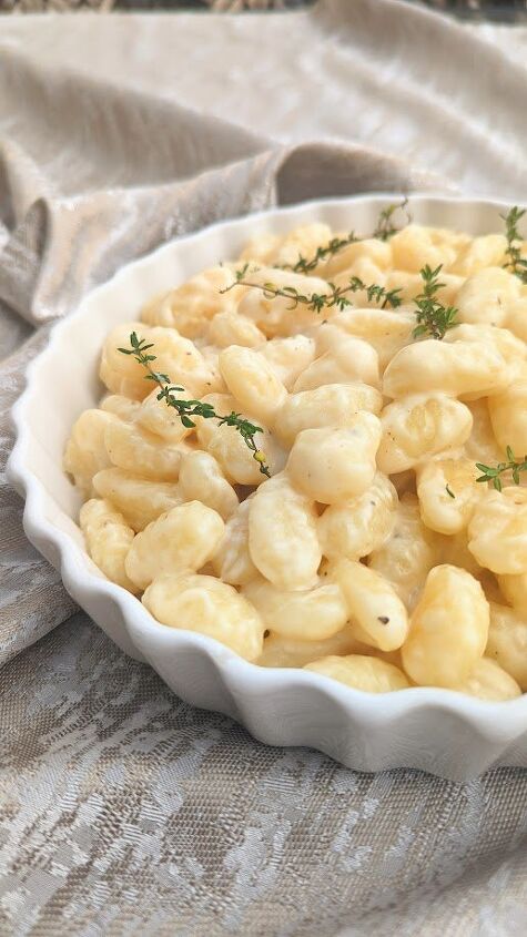 gnocchi with creamy white wine sauce