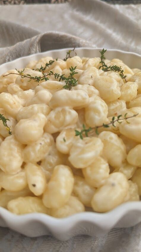 gnocchi with creamy white wine sauce