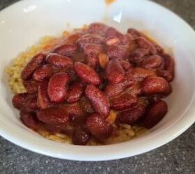 budget red beans and rice recipe, A bowl of red beans and rice