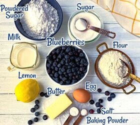 blueberry scones with lemon glaze, Scone ingredients
