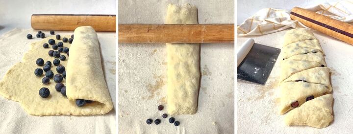 blueberry scones with lemon glaze, Steps for forming the dough
