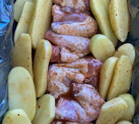 chicken wings with potatoes