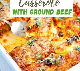 zucchini casserole with ground beef, Pinterest image for zucchini casserole