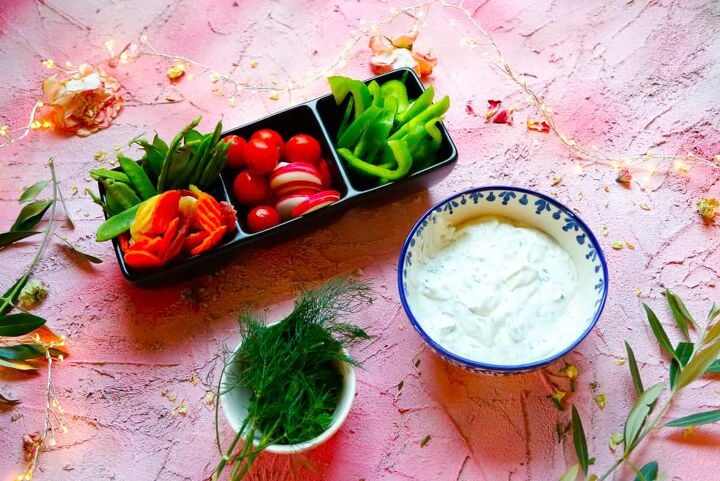 healthy ranch dip, Pair this homemade ranch dip with a platter of fresh chopped vegetables