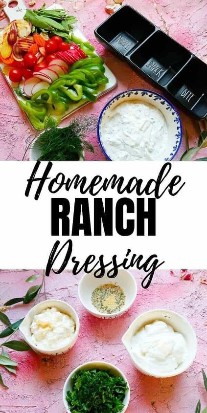 healthy ranch dip, Homemade Ranch Dressing Ranch Dressing Ranch Dip Chips and Dip Easy ranch dressing fresh herbs