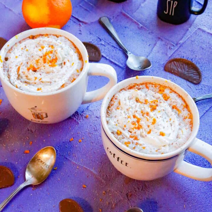 lavender coffee, featured image orange hot chocolate